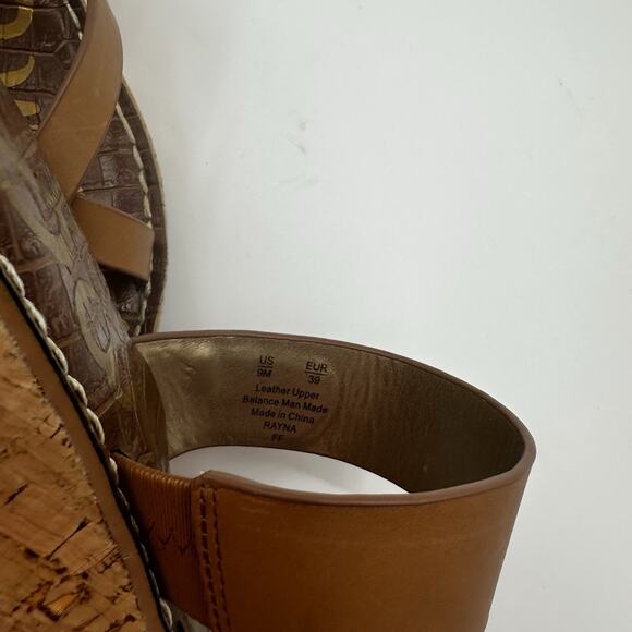 Sam Edelman Rayna sandals cork wedge tan women's 9 M - Picture 8 of 8